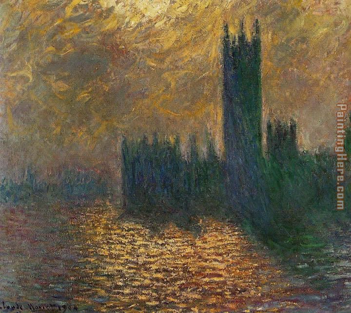 Claude Monet Houses of Parliament Stormy Sky